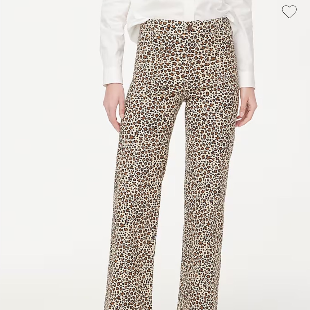 J. Crew Leopard Print Straight Leg Pants